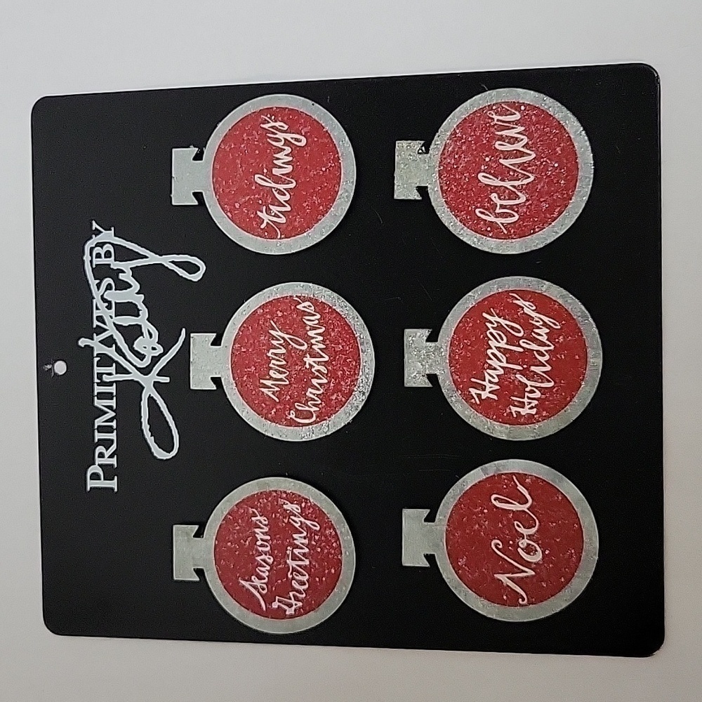 NWT Primatives by Kathy Decorative Christmas Small Magnets (Set of 6)